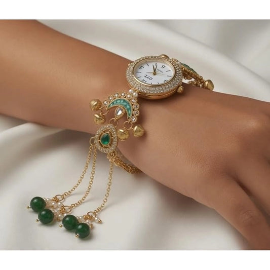 Boho Statement Jewelry Watch - Women Vintage Gold Plated Tassel Bracelet | Ethnic Party Style | Stylish Accessory