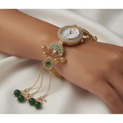 Boho Statement Jewelry Watch - Women Vintage Gold Plated Tassel Bracelet | Ethnic Party Style | Stylish Accessory